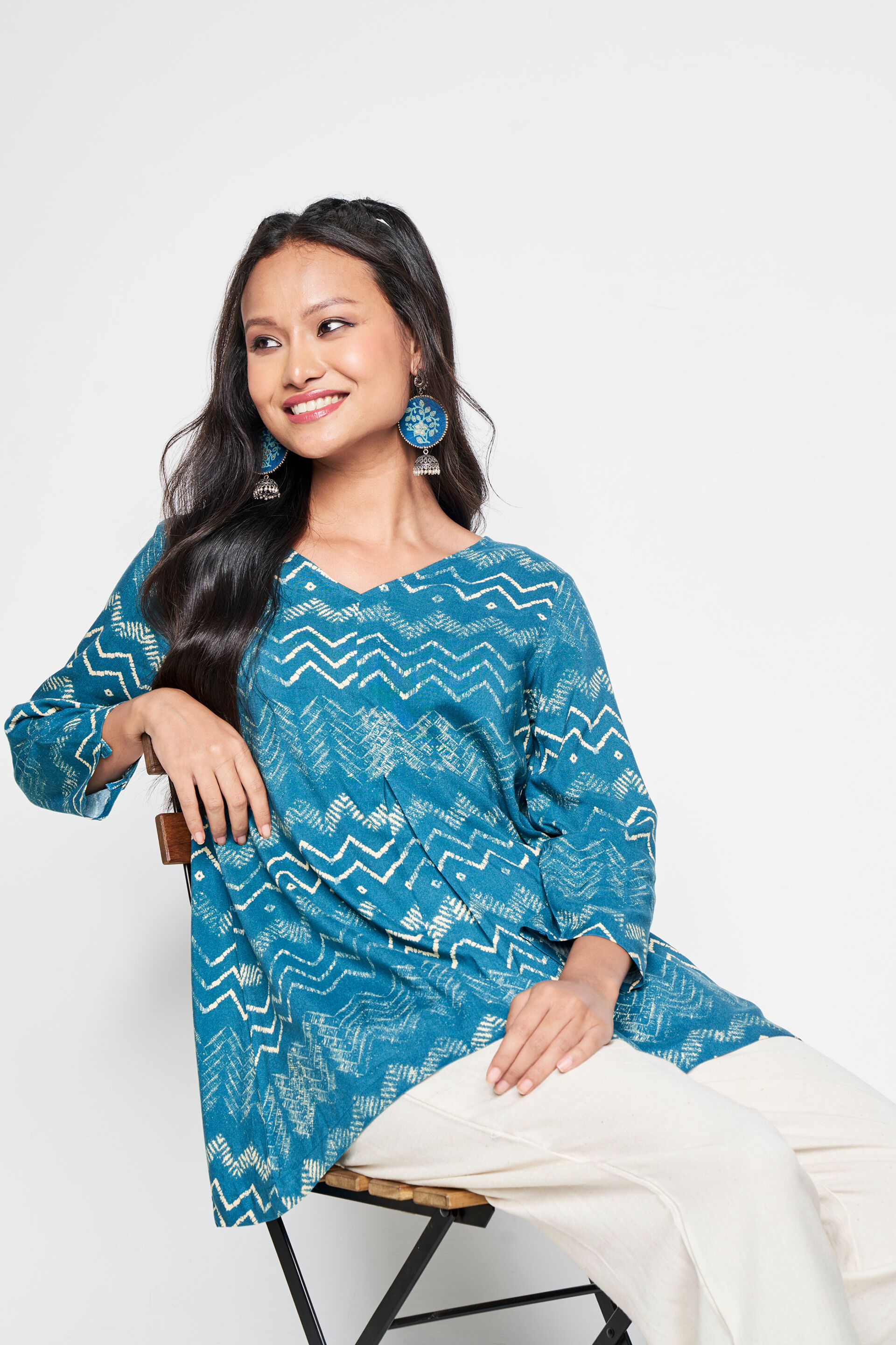 Waves Straight Top, Aqua, image 2